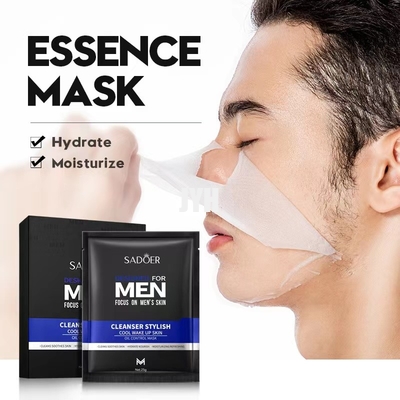 MSDS 남성용 스킨케어 제품 모이스처라이징 화이트닝 너리싱 내추럴 클렌징 페이셜 시트 마스크