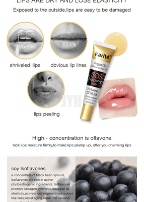 수화된 GMPC 입술 광택은 수분을 공급하고 건조 주름을 정제하고 Lip 털썩 떨어지는 소리를 강화합니다
