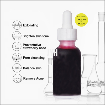 MSDS OEM 스킨 케어 제품 중성 AHA 과일 산성 액체 큐티클 부드럽게 여드름 블랙 헤드 페이셜 에센스 제거