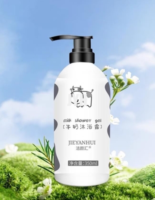 350ml 밀크 바디 워시 수분화 진정성 있는 매일 청소제 파라벤이 없는