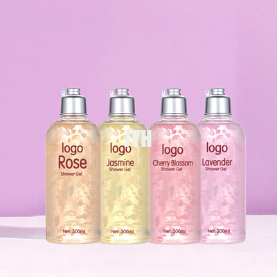 300ml OEM 피부 관리 제품 꽃잎 향수 청소 수분화 샤워 젤